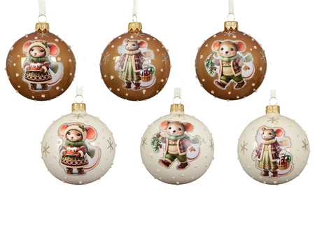 Kerstbal glas d8cm a6
