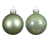 kerstbal glas d8cm matcha green 6st - afbeelding 2