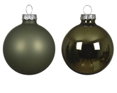 Kerstbal glas d8cm rosemarijn 6st - afbeelding 2