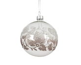 Kerstbal glas d8cm transparant