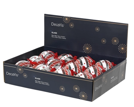 Kerstbal glas d8cm transparant a2 - afbeelding 2