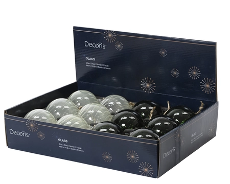 Kerstbal glas d8l8h8cm a2 - afbeelding 2