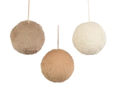 Kerstbal kunstbont d12cm a3