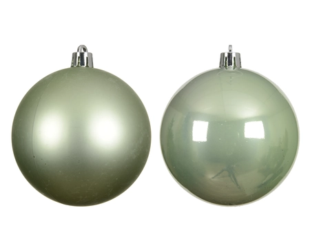 kerstbal kunststof d10cm grn 4st - afbeelding 2