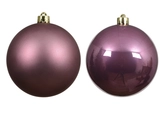 kerstbal kunststof d10cm pnk 4st - afbeelding 2