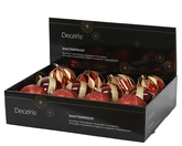 Kerstbal kunststof d10cm rd/gd a3 - afbeelding 2