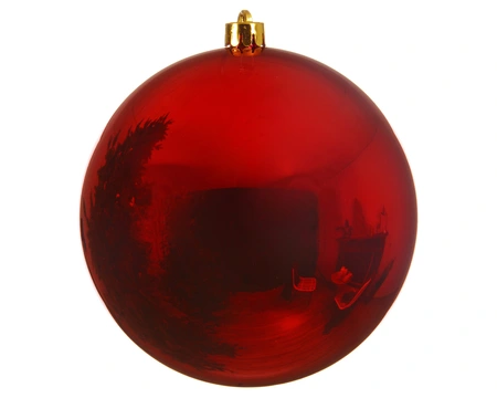 Decoris onbreekbare kerstbal christmas red 14 cm