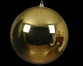 Decoris onbreekbare kerstbal lichtgoud 14 cm