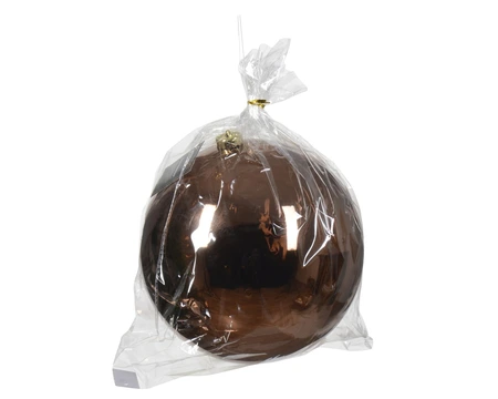 Kerstbal kunststof d20cm espresso - afbeelding 3
