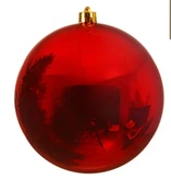 Decoris onbreekbare kerstbal kerst rood 20 cm