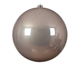 Kerstbal kunststof d20cm poederroze