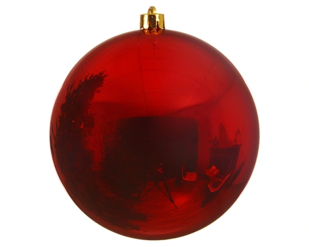Kerstbal kunststof d25cm kerstrood