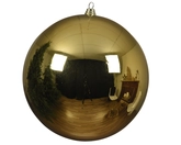 Kerstbal kunststof d25cm licht goud