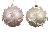 Kerstbal kunststof d8c wit/hldr a2 - afbeelding 1