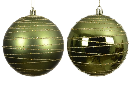 Kerstbal kunststof d8cm dennngrn a2