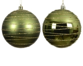 Kerstbal kunststof d8cm dennngrn a2