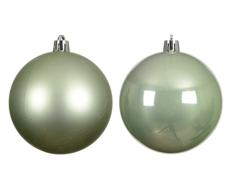 kerstbal kunststof d8cm grn 6st - afbeelding 2