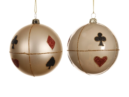 Kerstbal kunststof d8cm parel a2 - afbeelding 1