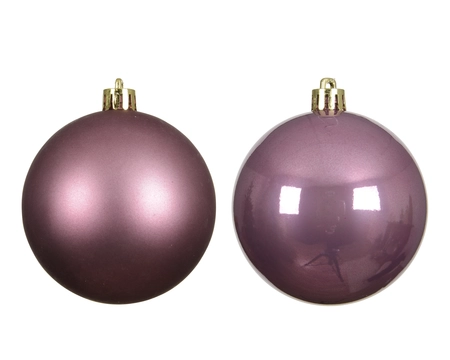 kerstbal kunststof d8cm pnk 6st - afbeelding 2