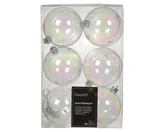 Kerstbal plastic d8cm trnsprnt/iris 6st - afbeelding 1