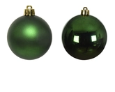 Decoris onbreekbare kerstballen pine green 4 cm - afbeelding 2