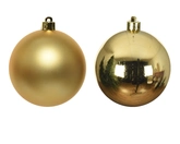 Decoris onbreekbare kerstballen lichtgoud 4 cm - afbeelding 2