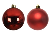 Decoris shatterproof kerstballen kerstrood 4 cm - afbeelding 2