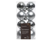 Decoris shatterproof kerstballen zilver 4 cm