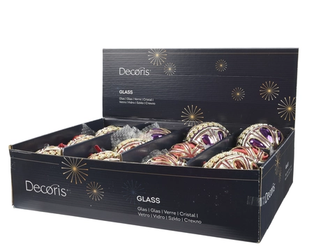 Kerstballen glas d10cm a3 - afbeelding 2