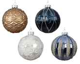 Kerstballen glas d10cm a4 - afbeelding 1