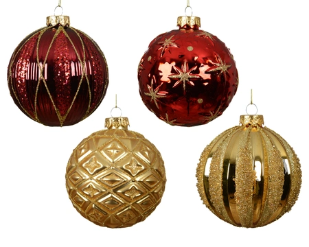 Kerstballen glas d10cm a4 - afbeelding 1