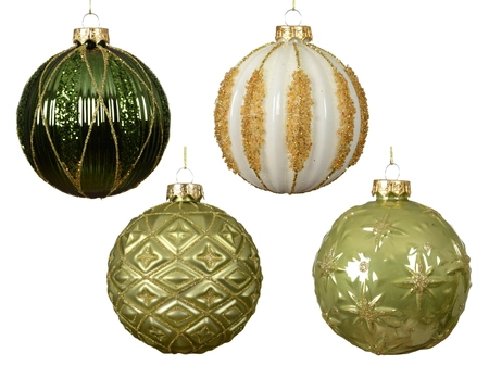 Kerstballen glas d10cm a4 - afbeelding 1