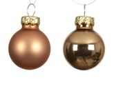 Kerstballen glas d2.5cm brandy 24st - afbeelding 2