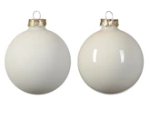 Decoris kerstballen gemaakt van glas wolwit 2,5 cm - afbeelding 2