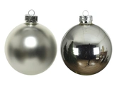 Decoris kerstballen gemaakt van glas zilver 2,5 cm - afbeelding 2