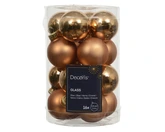 Decoris kerstballen van glas brandy 3,5 cm - afbeelding 1