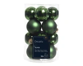 Decoris kerstballen glas dennegroen 3,5 cm