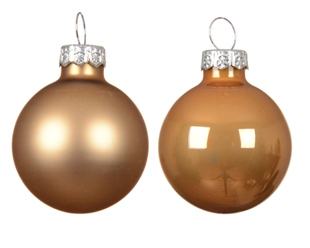 Kerstballen glas d3.5cm k.bruin 16st - afbeelding 2