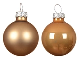 Kerstballen glas d3.5cm k.bruin 16st - afbeelding 2