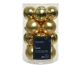 Decoris kerstballen van glas lichtgoud 3,5 cm - afbeelding 1