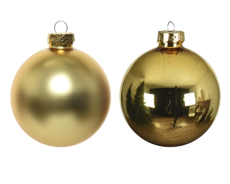 Decoris kerstballen van glas lichtgoud 3,5 cm - afbeelding 2