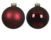 Decoris kerstballen van glas oxblood 3,5 cm - afbeelding 3