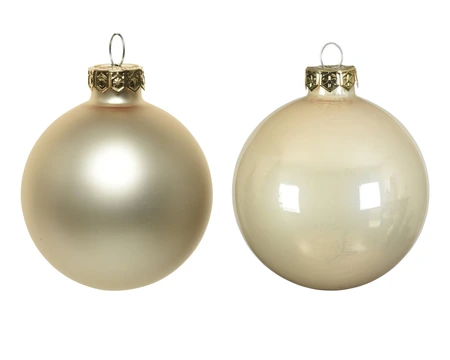 Decoris kerstballen van glas pearl 3,5 cm - afbeelding 3