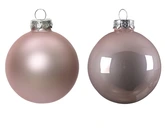 Decoris kerstballen van glas blush pink 3,5 cm - afbeelding 3