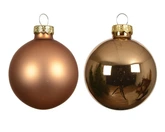 Kerstballen glas d5cm brandy 12st - afbeelding 2