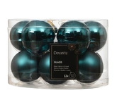 Kerstballen glas d5cm Emerald 12st - afbeelding 1
