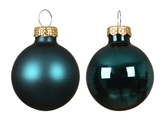 Kerstballen glas d7cm Emerald 8st - afbeelding 3