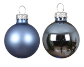 Kerstballen glas d7cm ochtend blauw 8st - afbeelding 2
