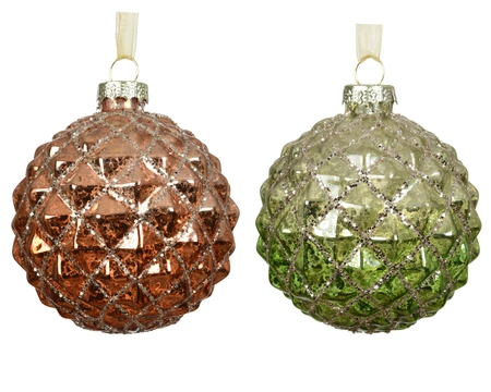 Kerstballen glas d8cm a2 - afbeelding 2