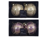 Kerstballen glas d8cm a2 2st - afbeelding 1
